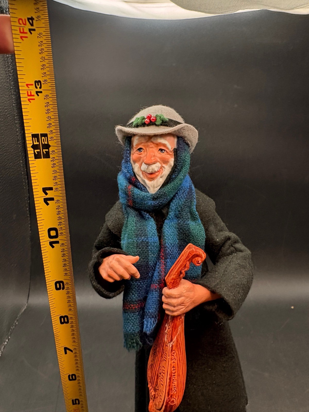 Vintage Simpich Character Doll Mandolin Man Christmas Figure As Is