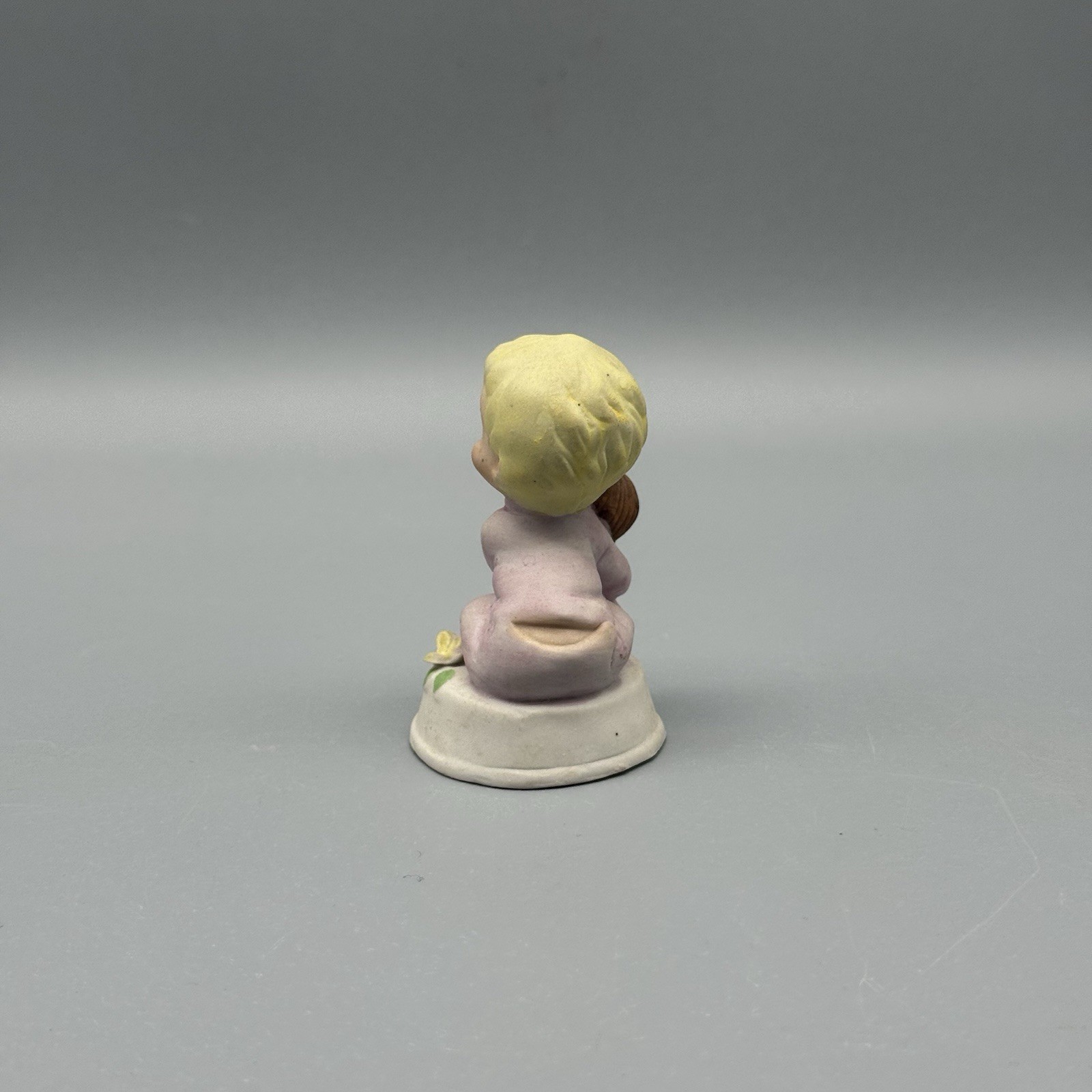 VTG Little Girl Figurine Holding Baby Doll Flowers Porcelain Hand Painted