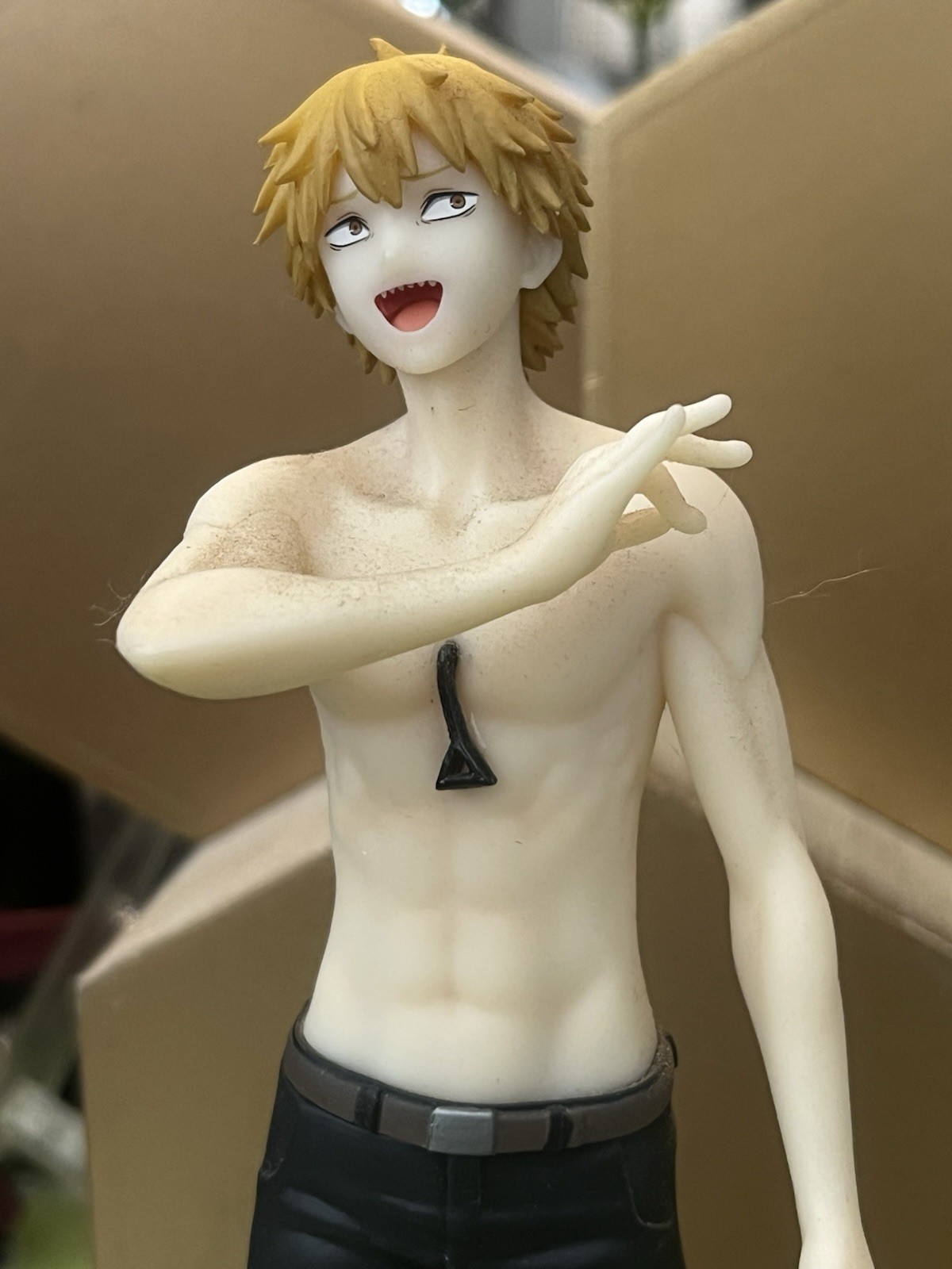 Used Chainsaw Man DENJI Figure 15cm Shirtless Pose Anime Japan TAITO