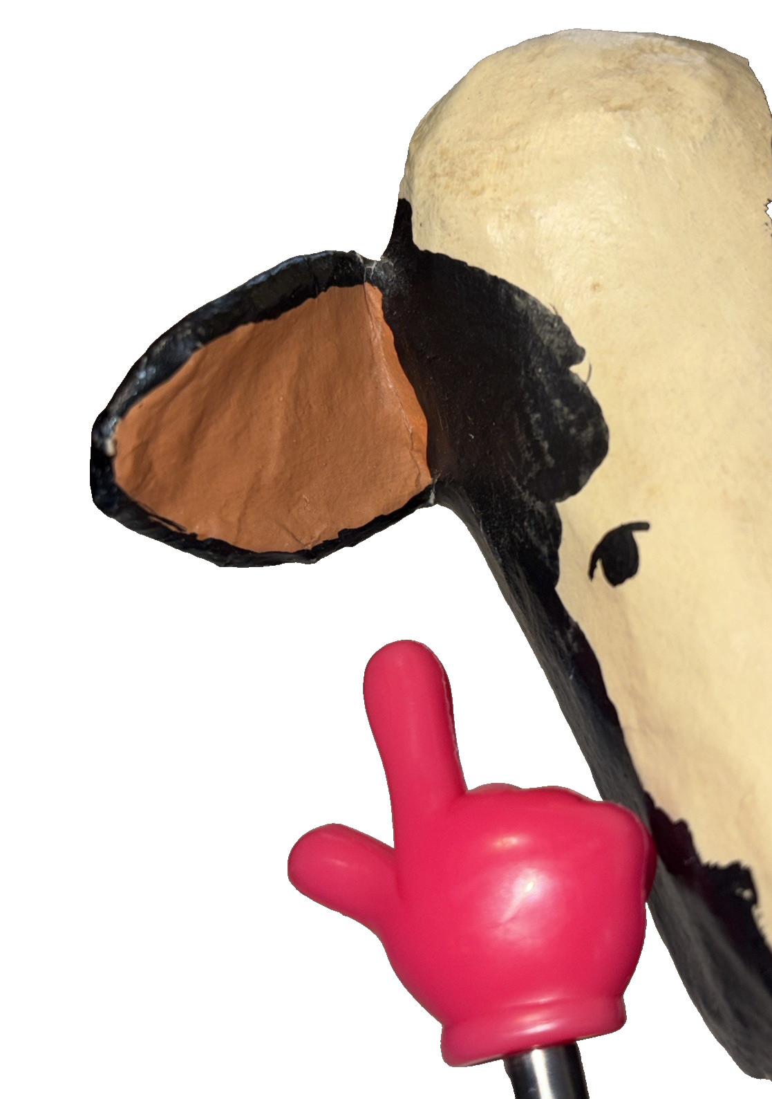 Linda & John Beazley Paper Mache Cow Bovine Parsley Junction Handcrafted ’94 SEE