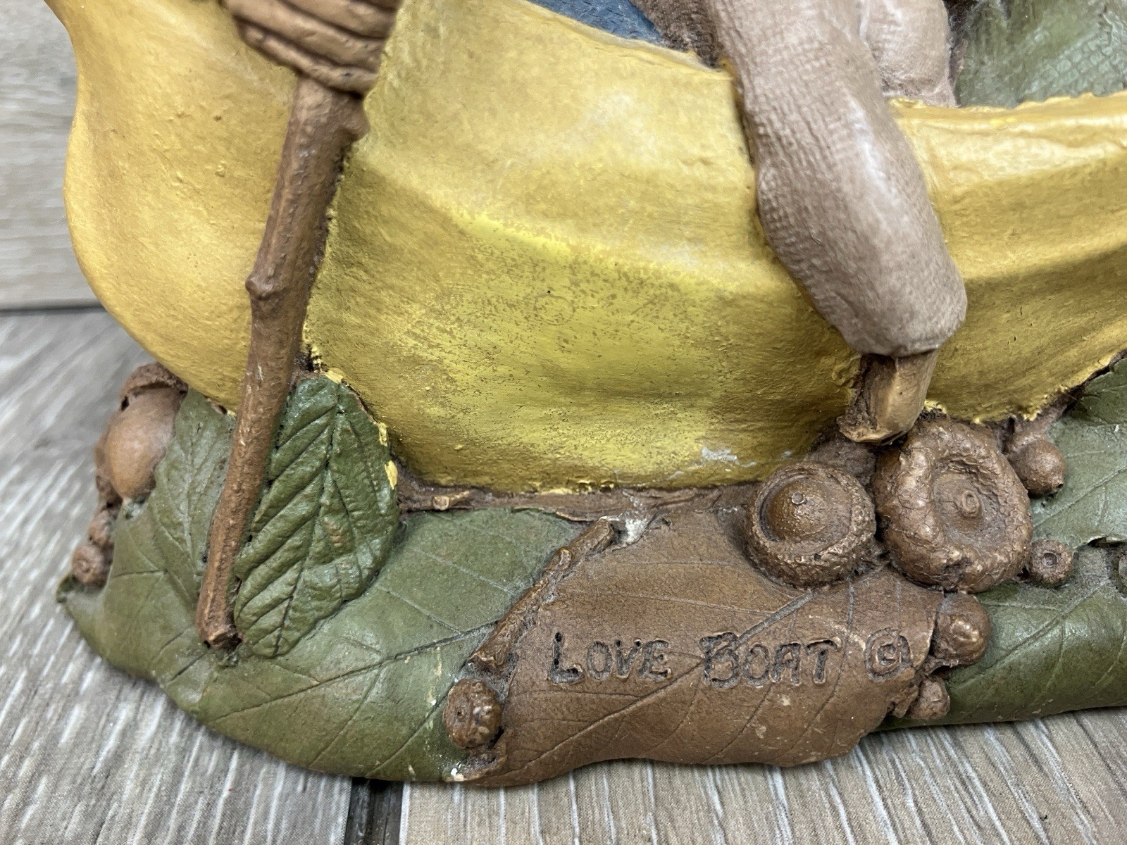Forest Gnome Lovers “ Love Boat “ Tom Clark 1992 Vintage Figurine.