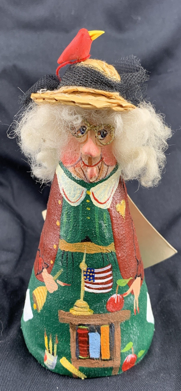 DeVonne Schuett School Teacher Canvas Figurine Artisan Handmade 6.5″ NWT