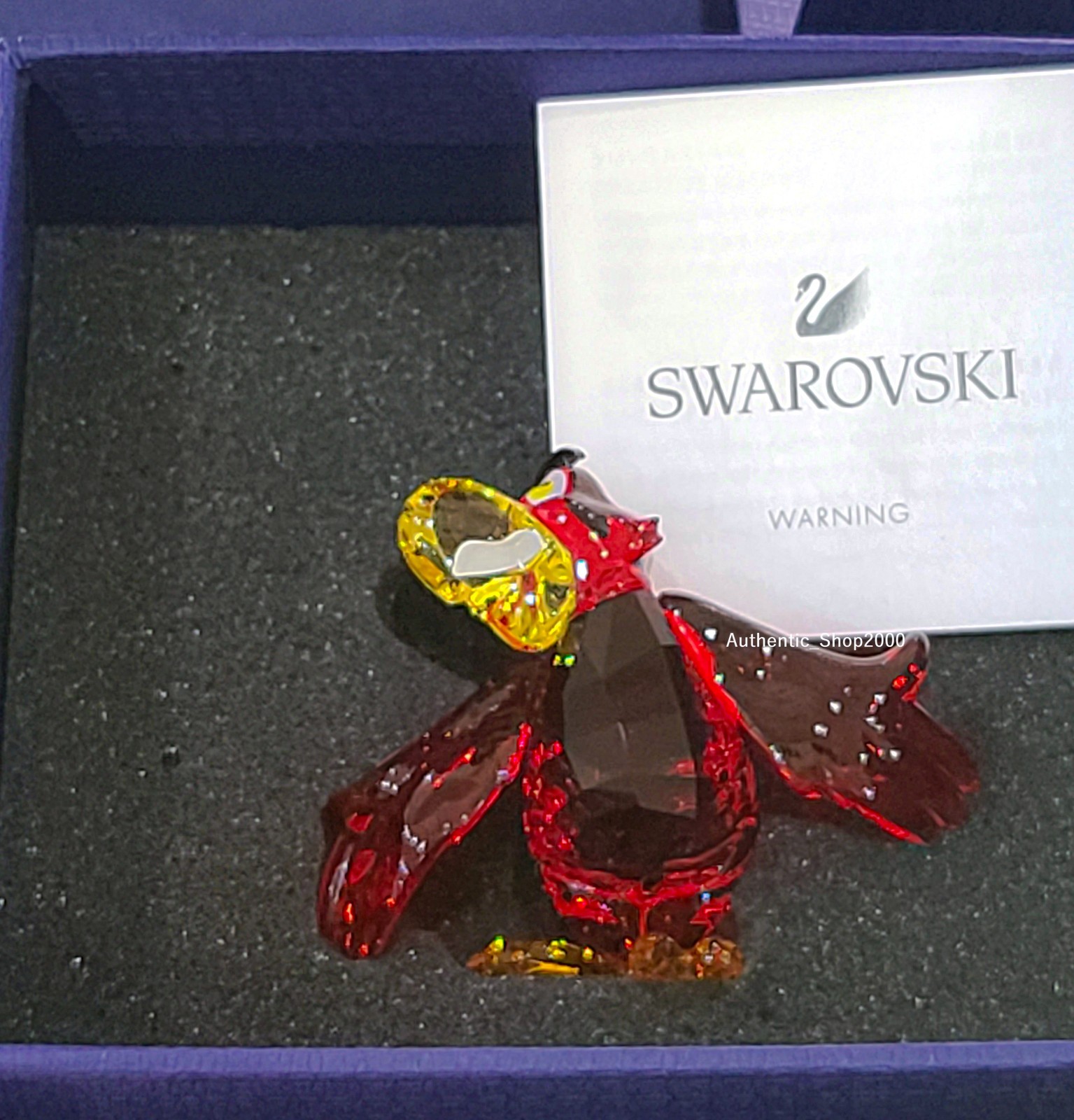 New in Original box 100% SWAROVSKI Disney Aladdin Iago Parrot Bird Figurine