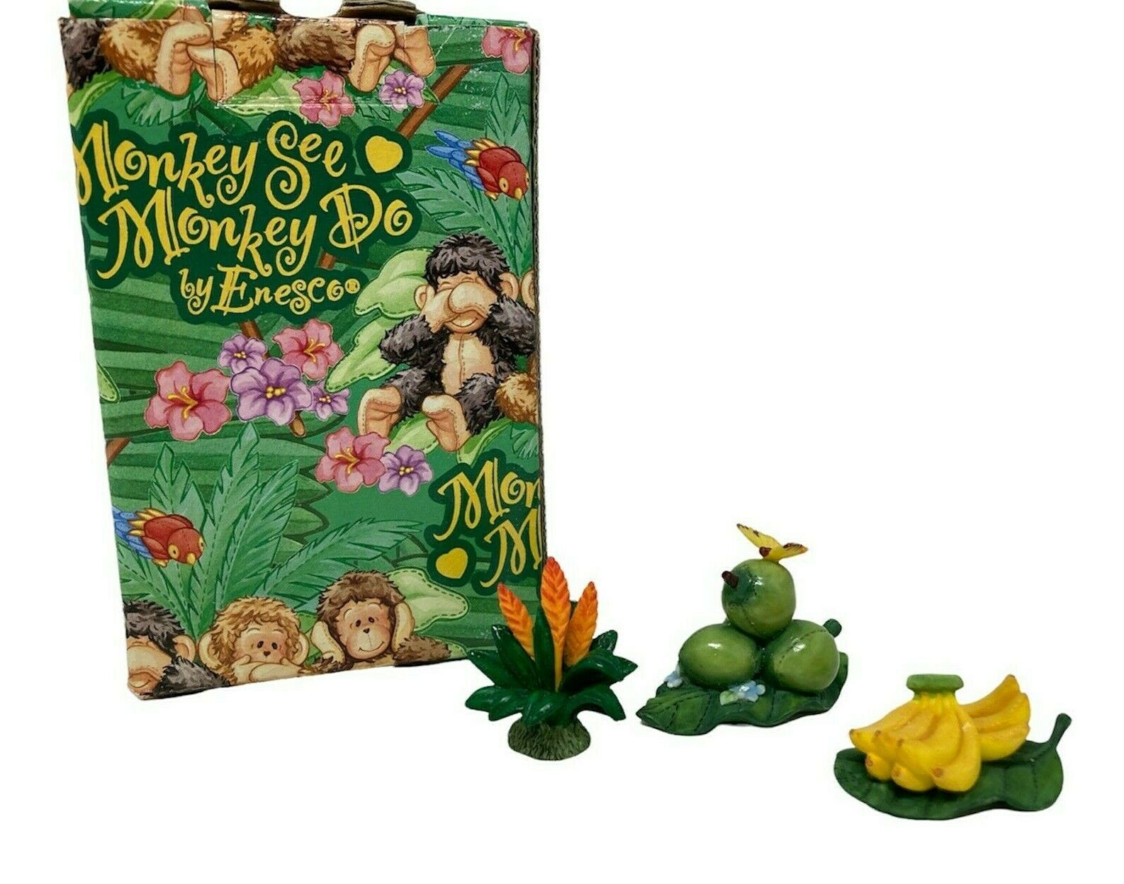 Enesco Monkey See Monkey Do 3 Mini Accessories NOT ORIGINAL BOX 1998