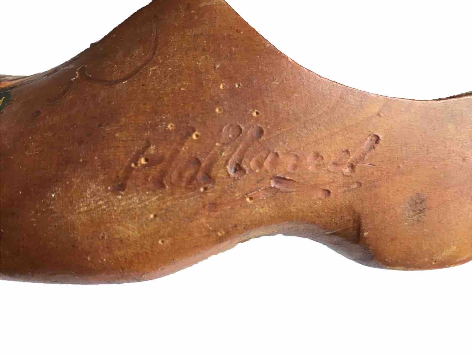 Pair Hand Painted Holland Wooden Clogs Shoes Souvenir Dutch Child Size Windmill