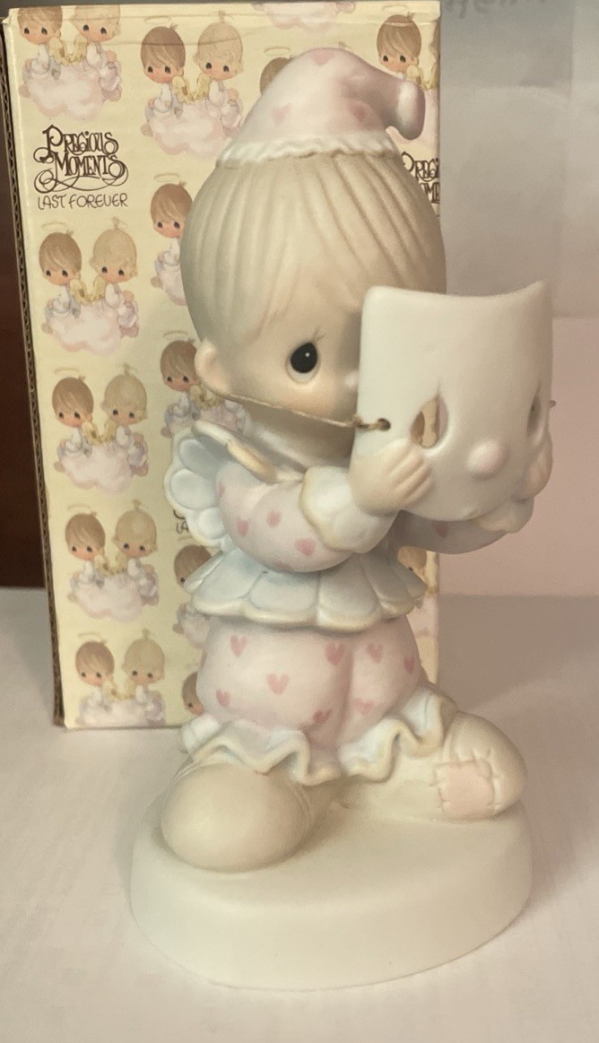 Precious Moments “Put On A Happy Face” PM-822 1981 Fish Mark In Box