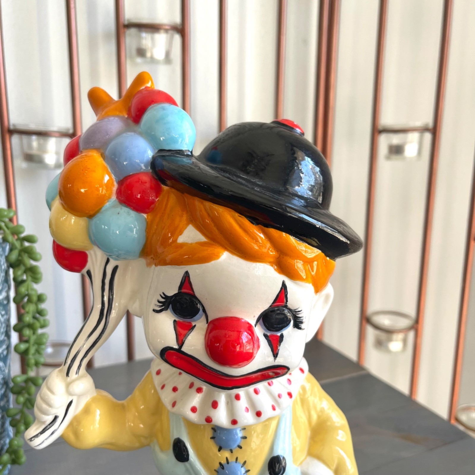 Vintage 70s Atlantic Mold Ceramic Hobo Clown Circus Boy Figurine Collectible