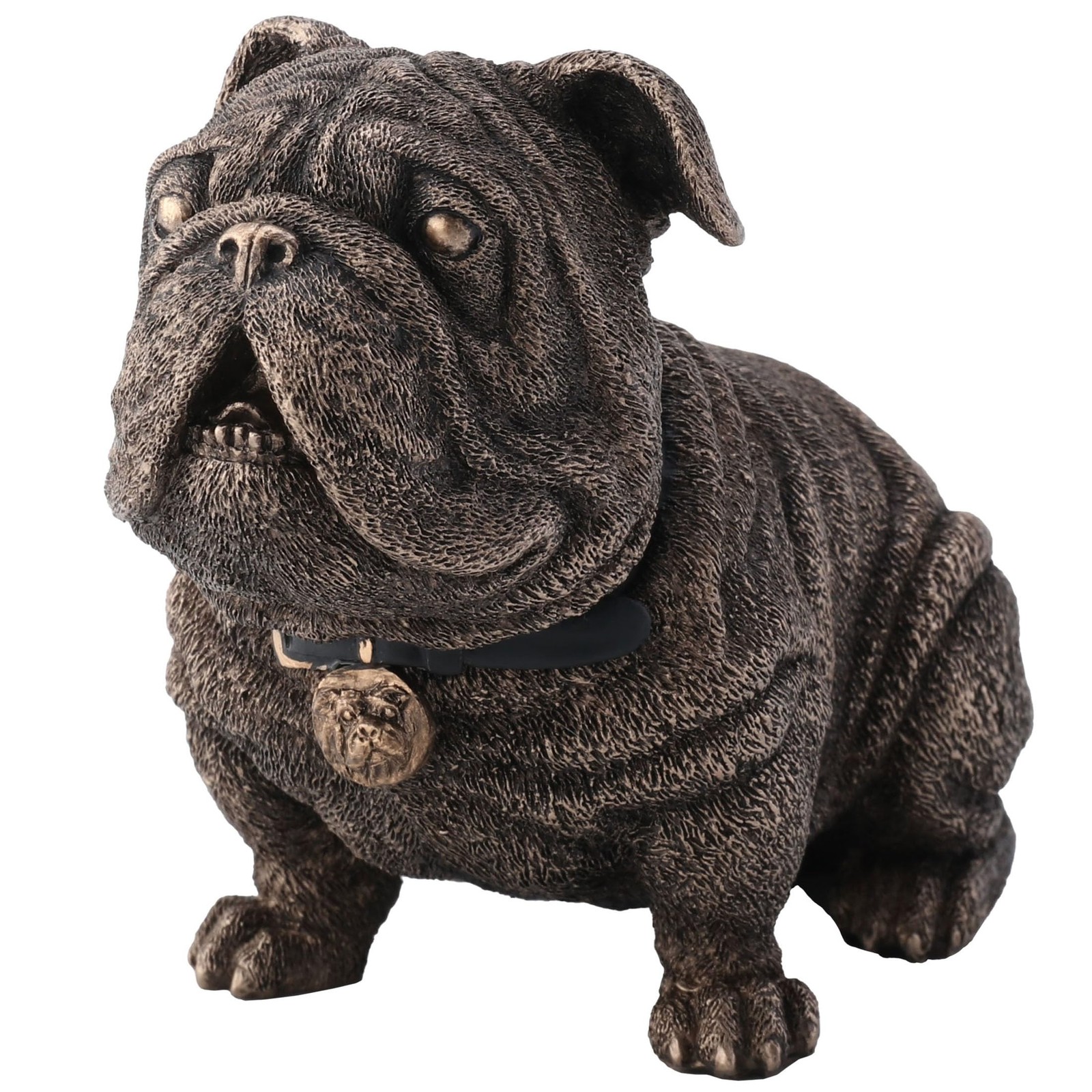 Veronese Design 3 3/4 Inches Sitting Bulldog Wearing Collar Resin Figurine