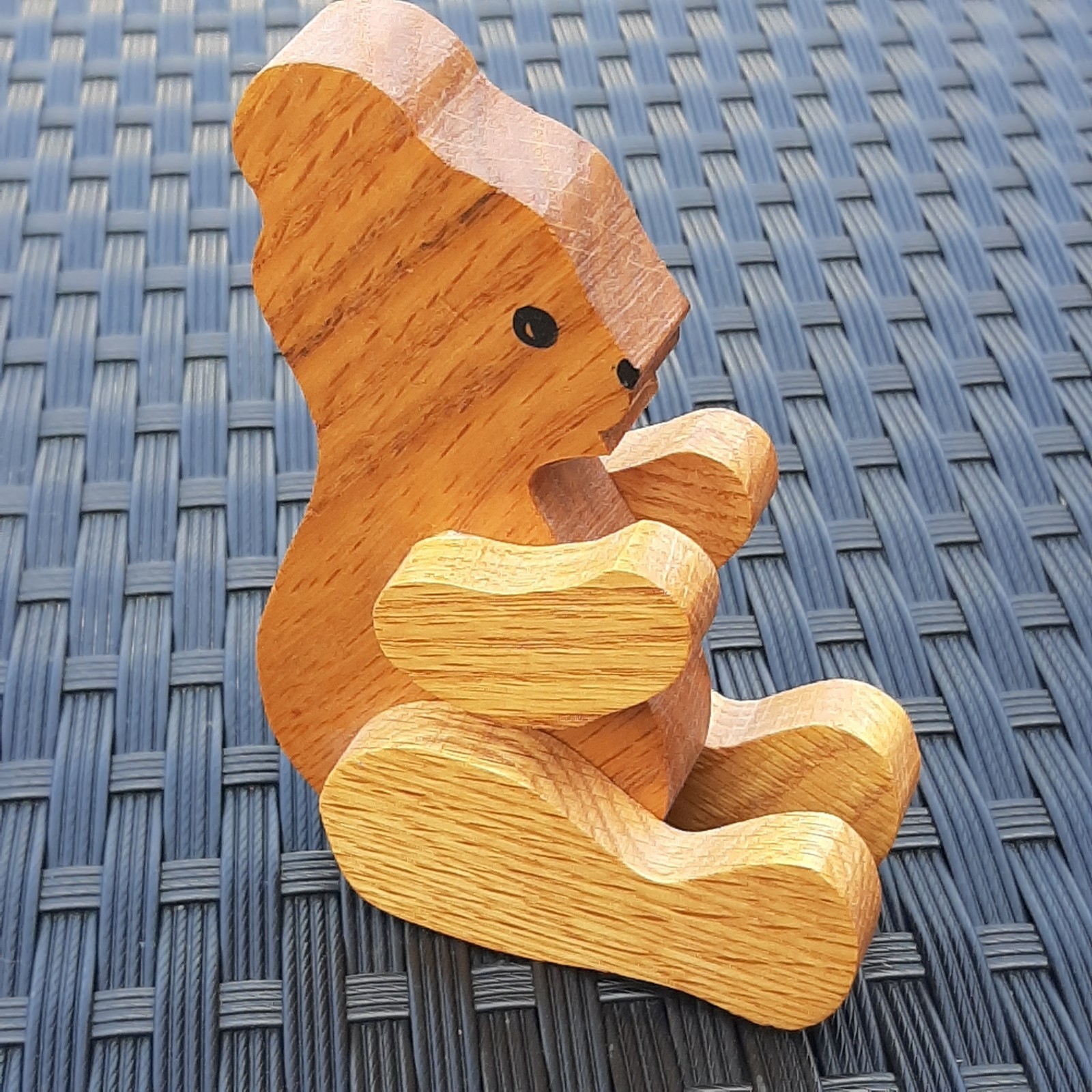 Vintage Wooden Teddy Bear Art Nursery Decor Handmade Wood Shelf Sitter Cute Kids