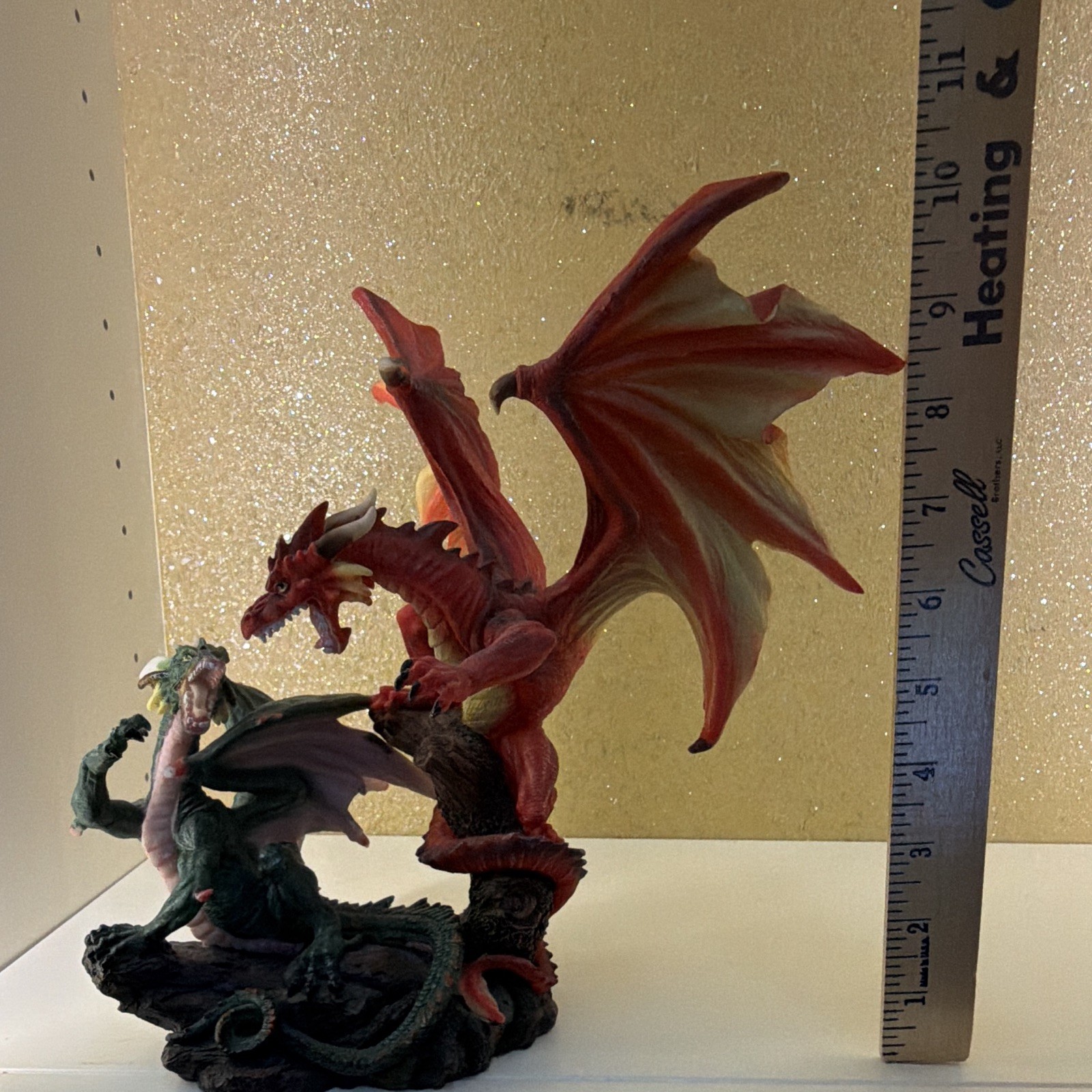Summit Collection Fantasy Dragon Figurine, Resin Multicolor Statue 10 in