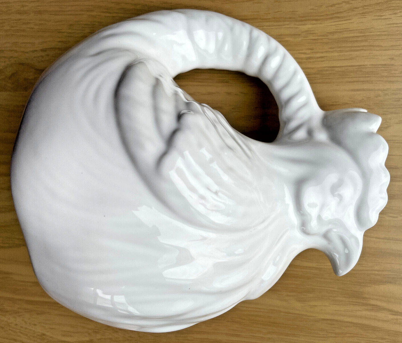 White Rooster ceramic pitcher 7.5 in.—by Jay Willfred, Andrea Sadek Portugal 🐓