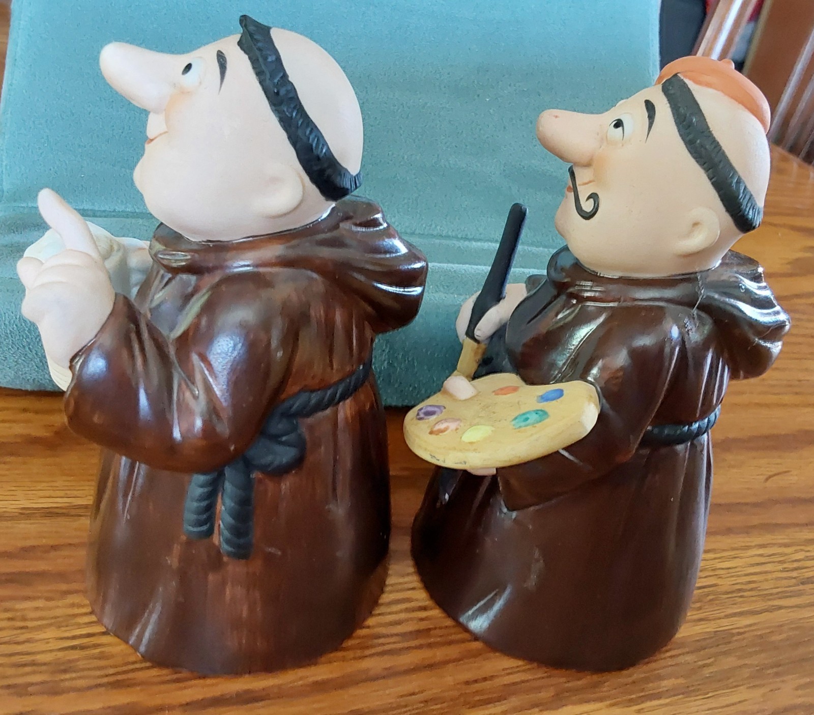 1984 Porcelain MONK Figures/Characters BEER DRINKER & PAINTER