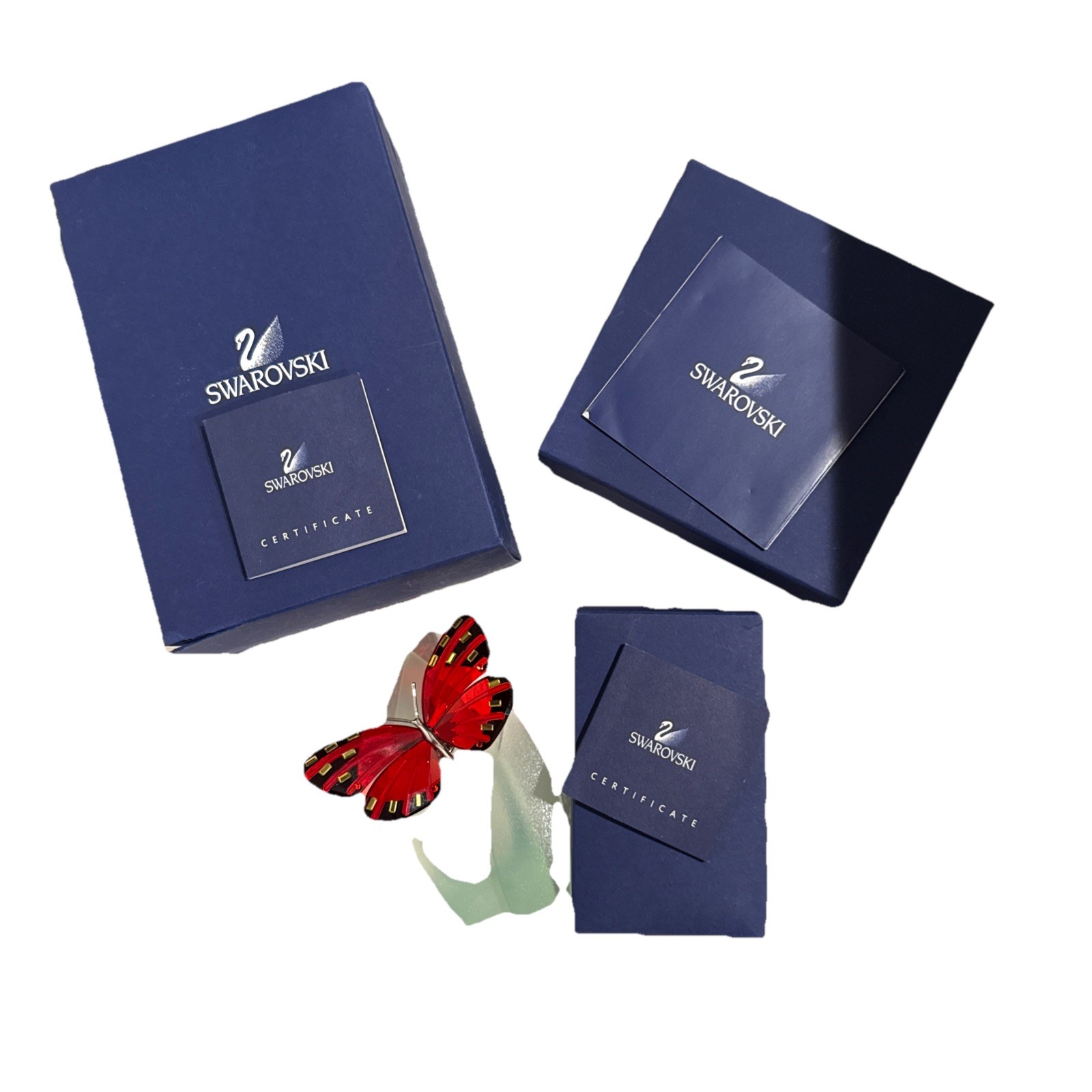 Swarovski Crystal Butterfly, Adena #622737, Light Siam 9601 NR 012 501.