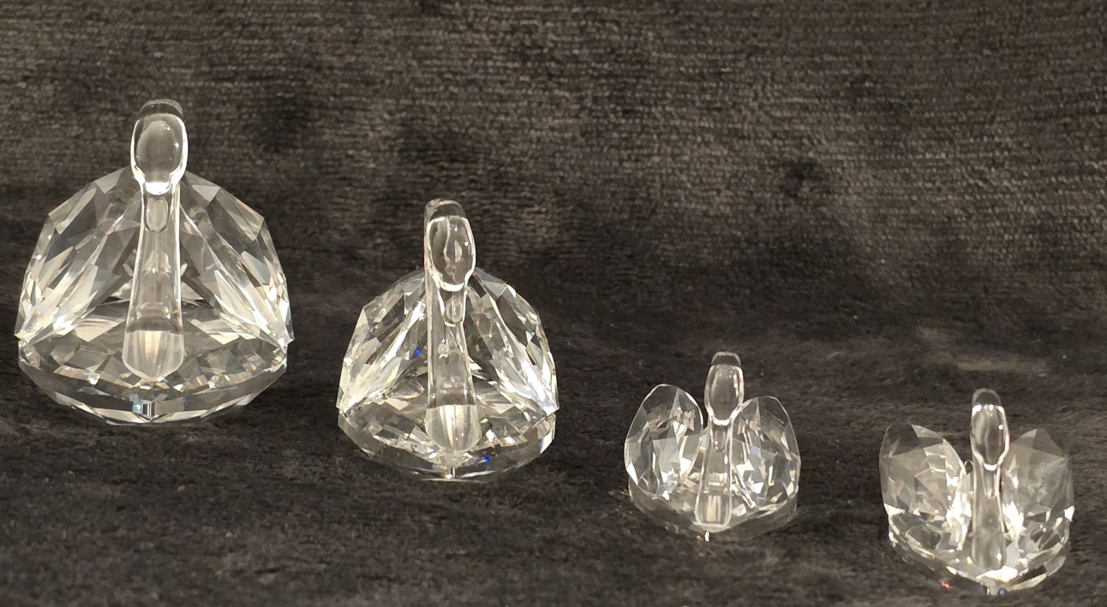4 SWAROVSKI Beauties of The Lake Crystal Swans