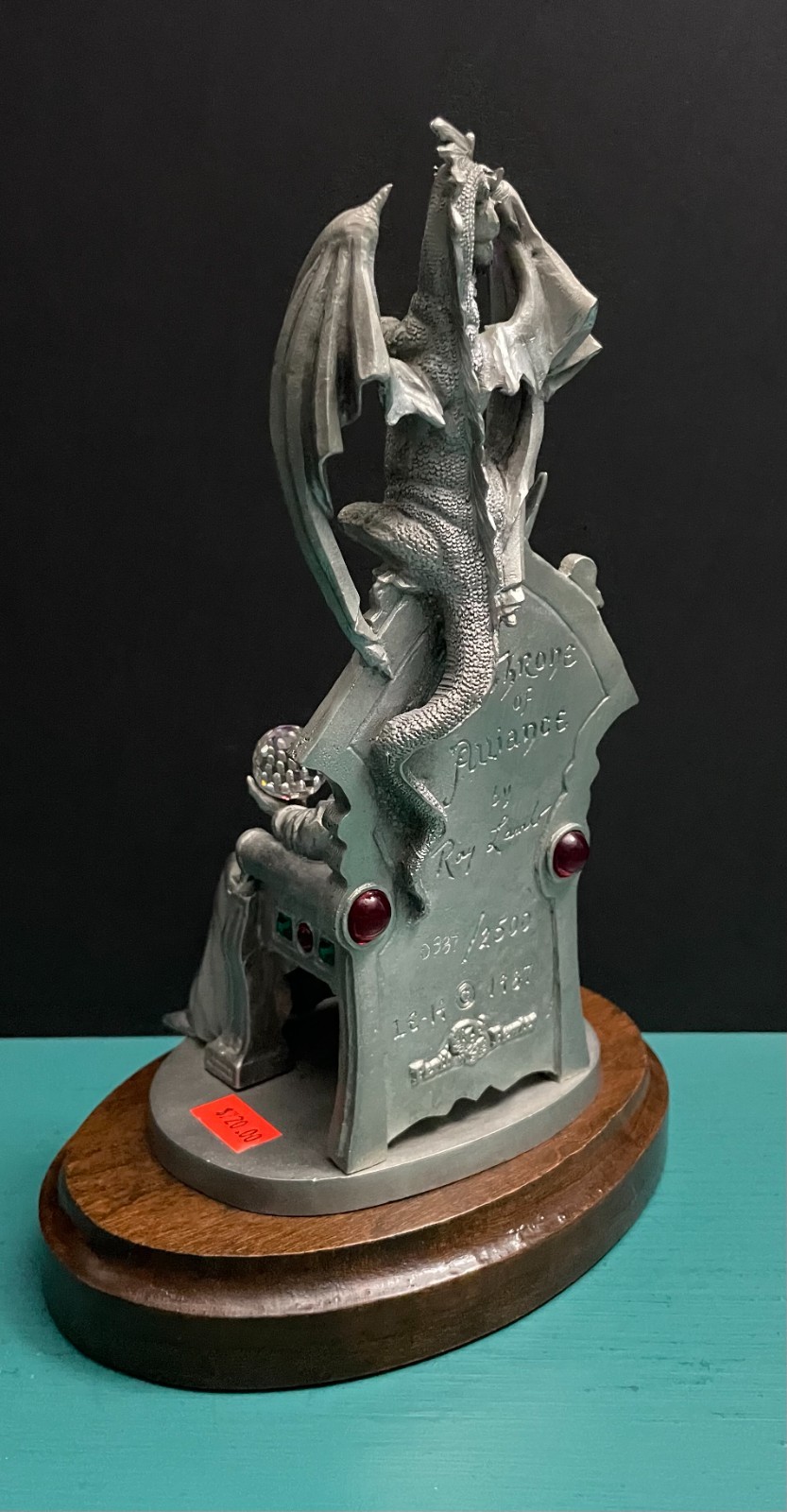 Lamb Perth Pewter Wizard Warlock Alliance Throne Winged Dragon Fantasy Statue LE