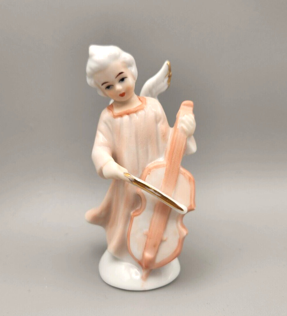 Vintage Giftcraft Angel Figurine Peach Elegance 4.5″