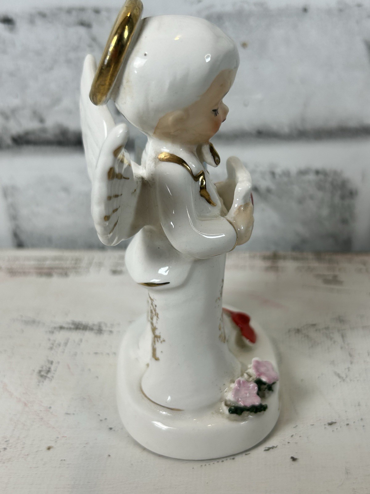 Vintage 1956 Napco February Birthday Angel Boy Valentine’s Day Mailbox A1918