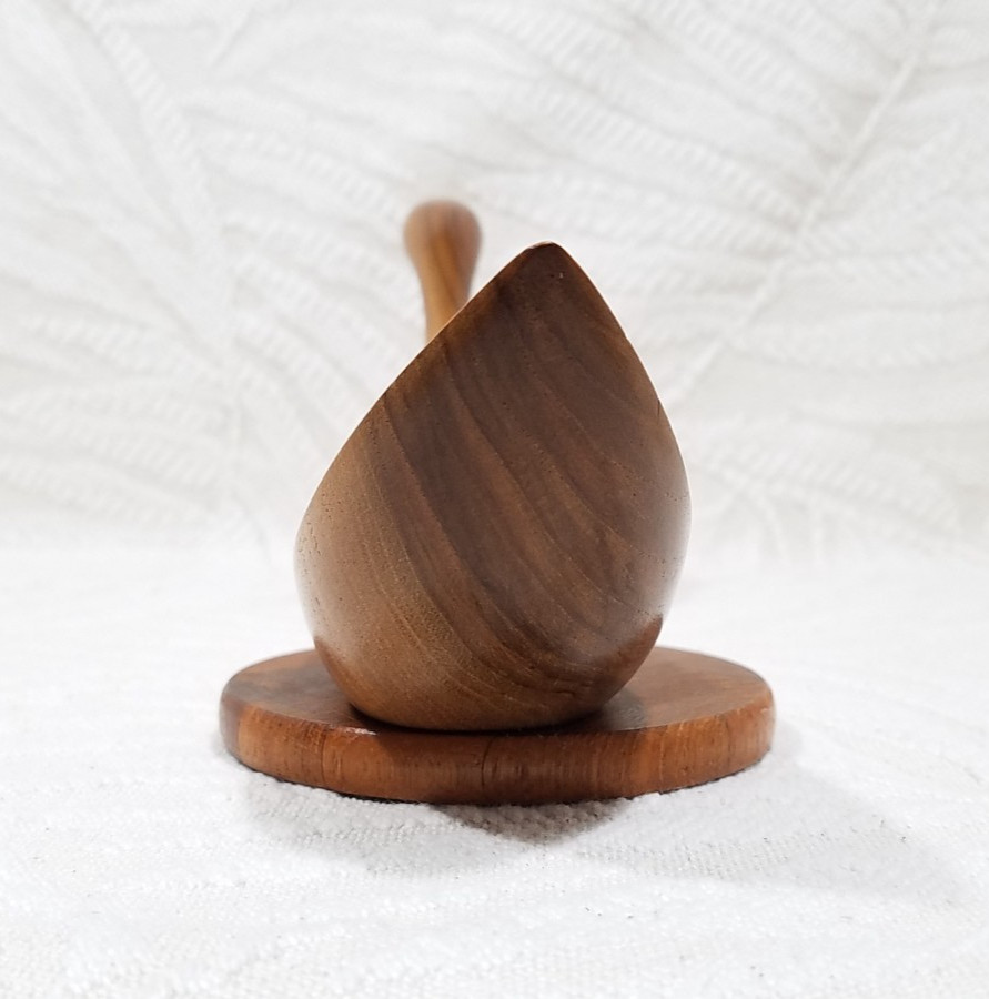 Mid Century Modern Wood Bird Sculpture Signed Abstract Shorebird Danish Style