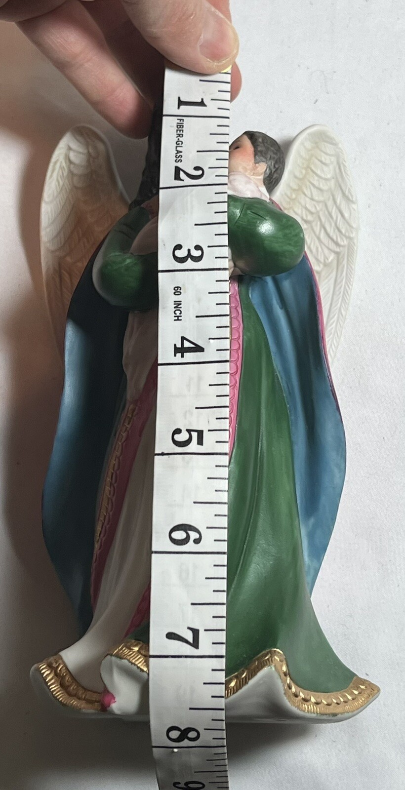 Vintage Figurine Of Angle And Baby Christ Colorful 8″ Statue RARE Gift