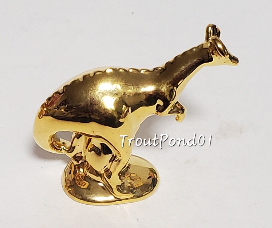 Wade Whimsies England Porcelain Figurine Dinosaur Set 3 Gold 6pc 2014 LE/12 RARE