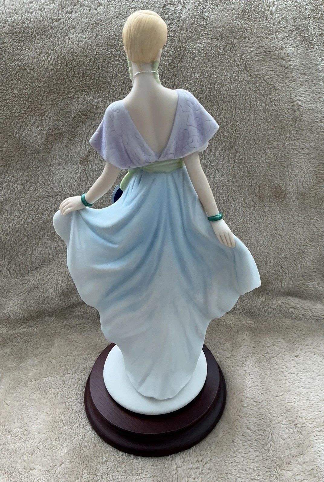 Vintage 1988 Valentino Collection Porcelain Bisque Figurine Elegant Lady Fashion