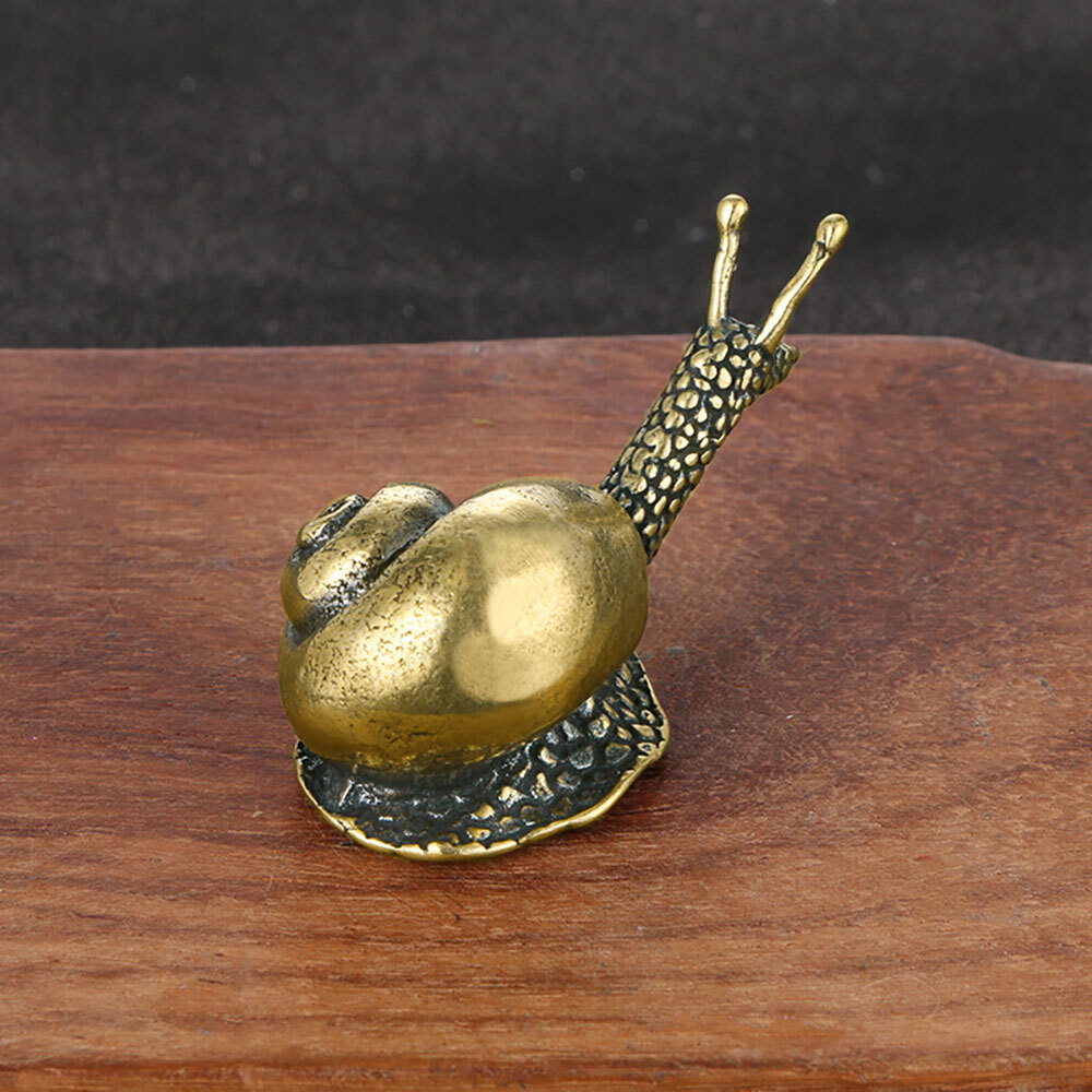 Solid Brass Snail Figurines Statue Home Office Decoration Animal Figurines Gifts
