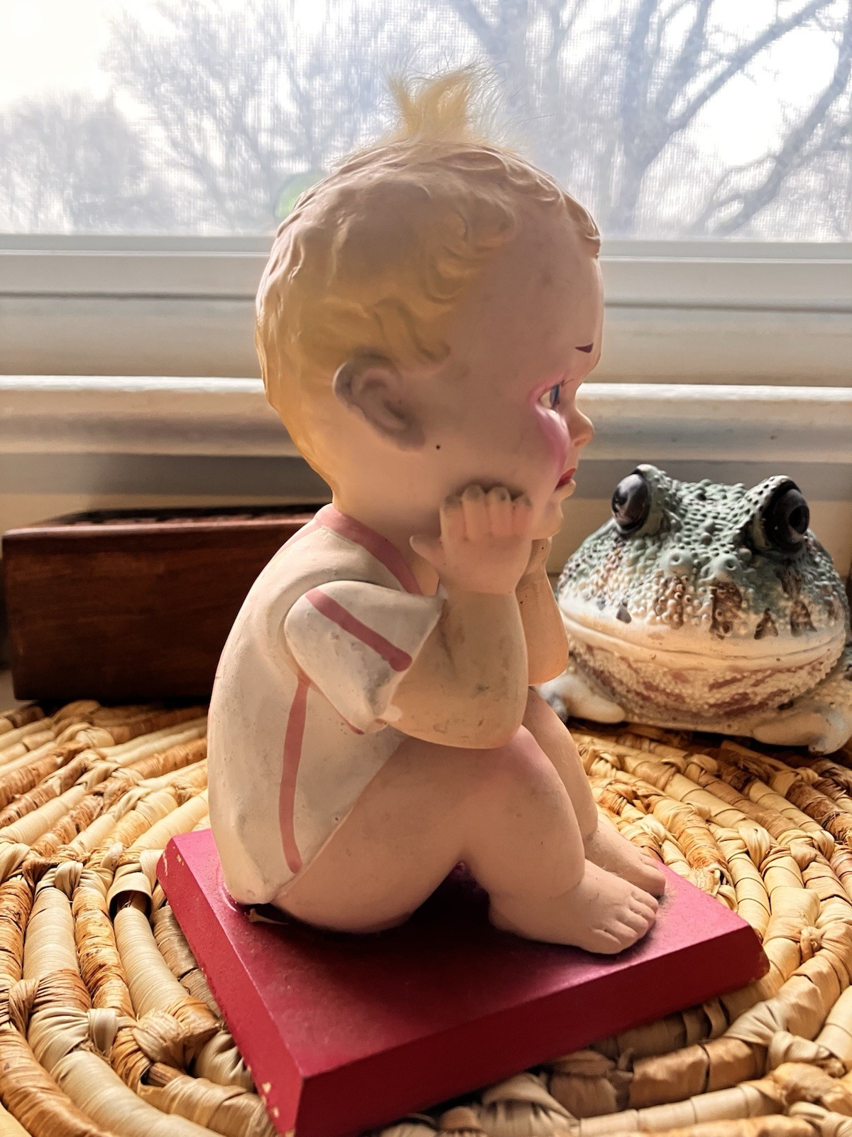 Molded Antique Figurine/Doll Rare One Of A Kind Unique Circa Early 1900s