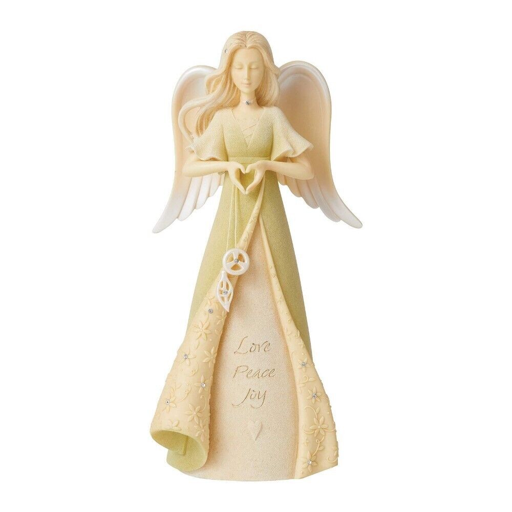 Foundations Figurine Angel of Peace 7.76 Inch High Holds Key Religious 6007519