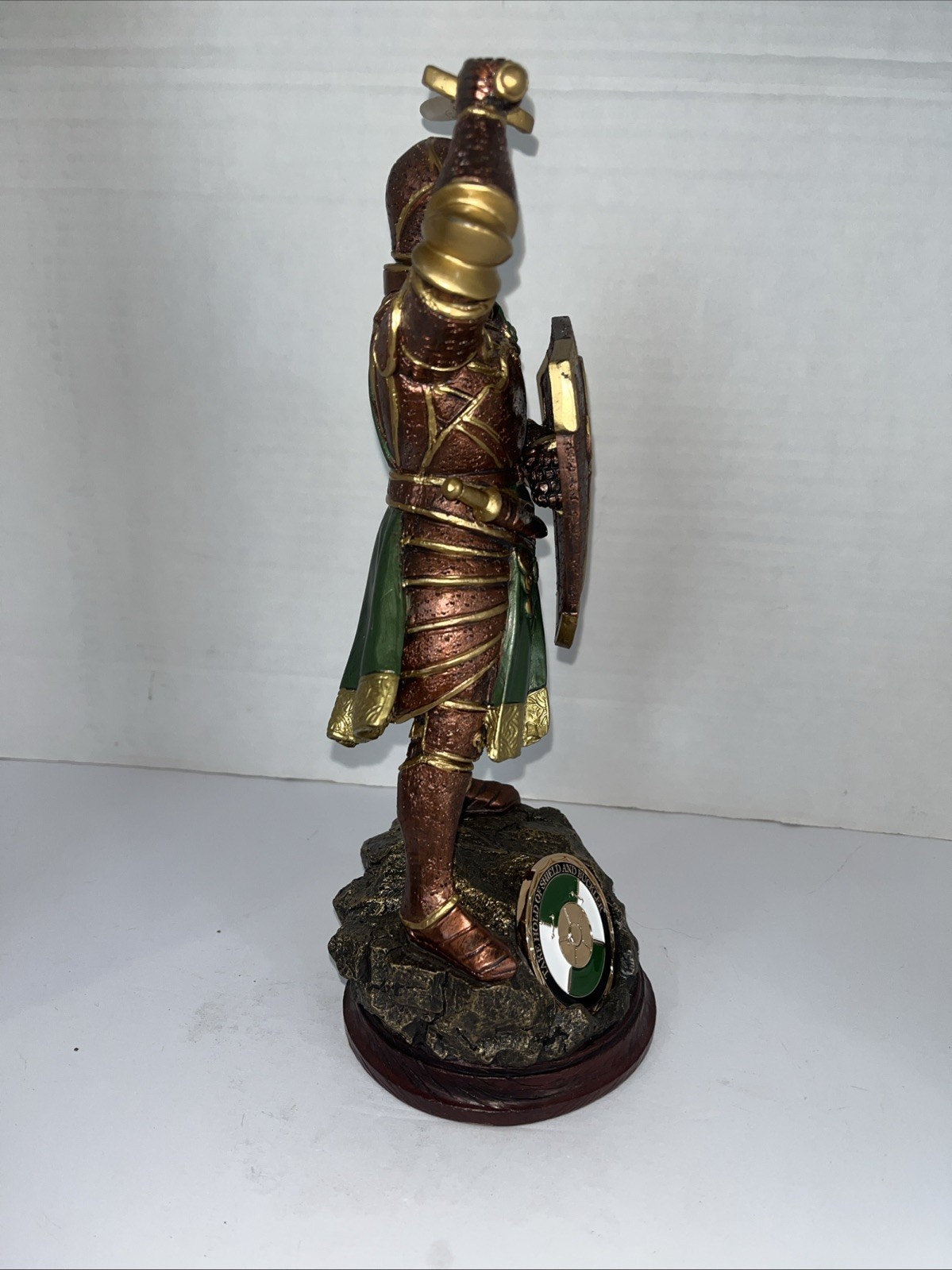 Bradford Exchange “Rise For My Help”Cold-Cast Bronze Sculpture W/Challenge Coin.