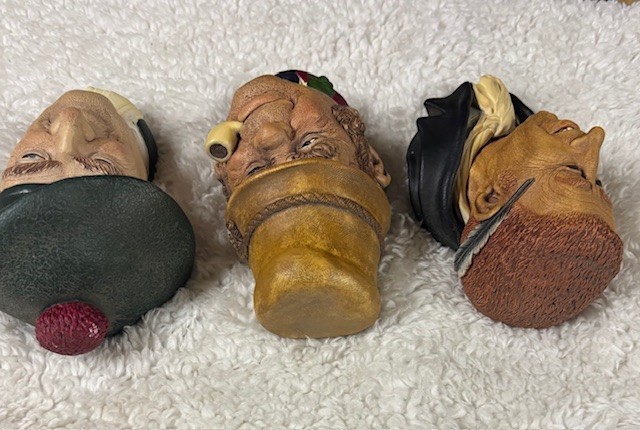3Vintage Bossons Heads from 1960’s Jock, Paddy, Uriah Heep