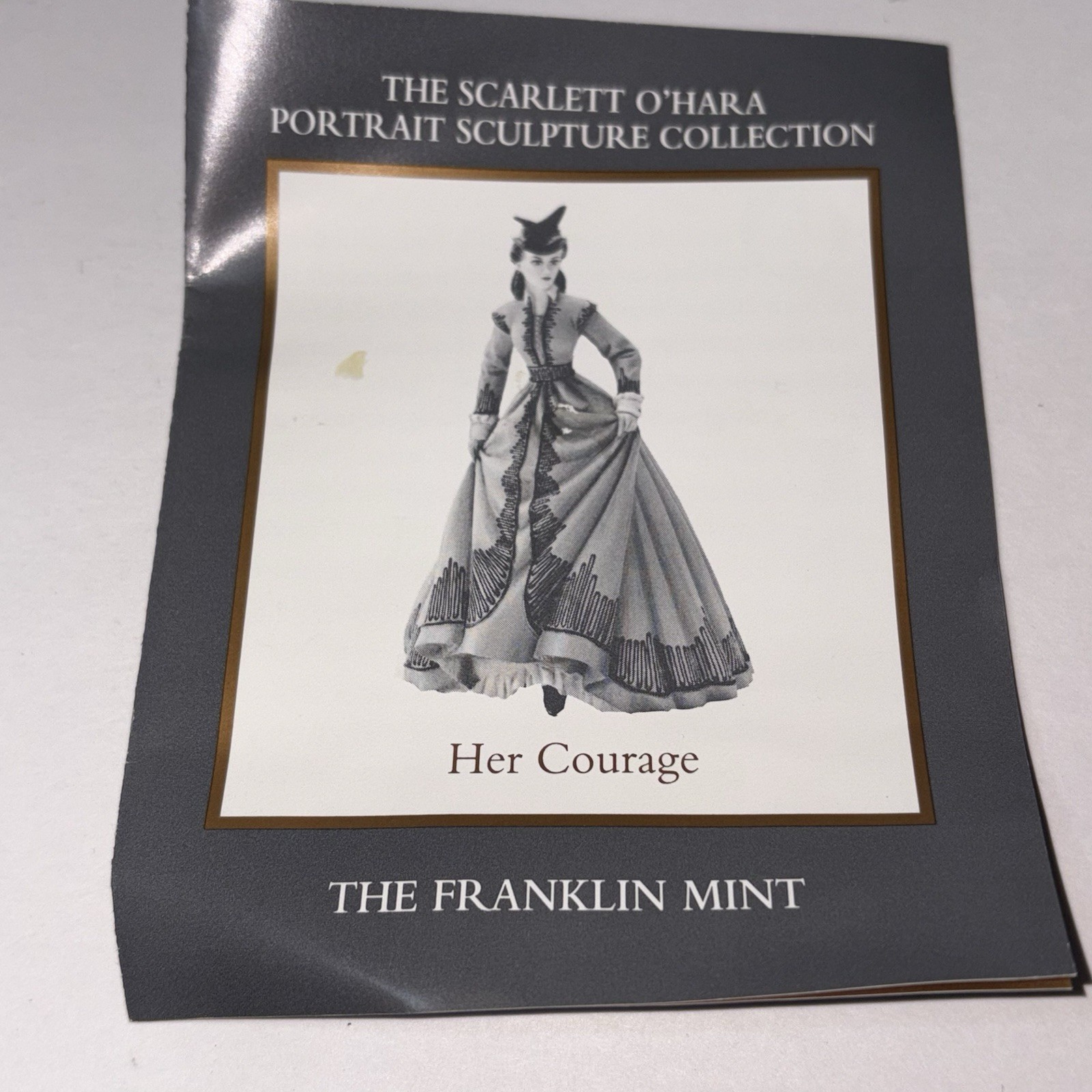 Franklin Mint Gone With The Wind Scarlett O’Hara Her Courage Shanty Dress 1991