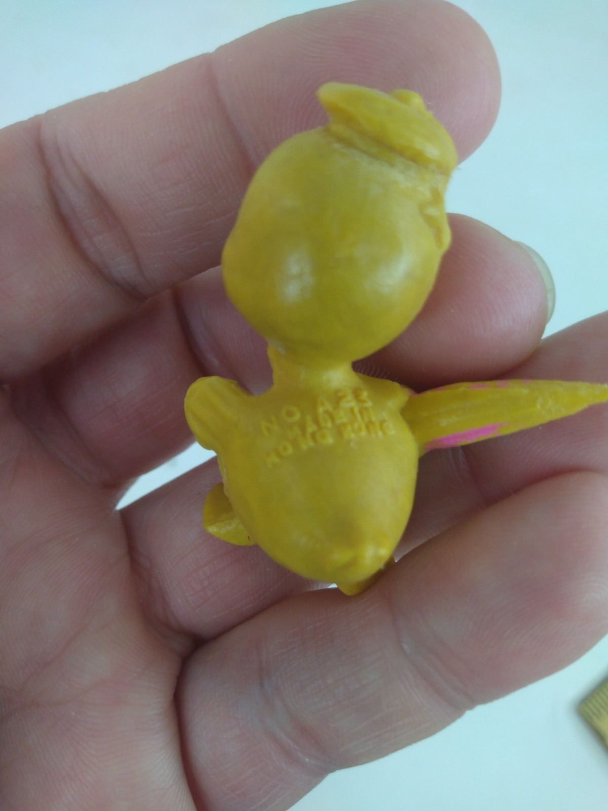 Vintage Plastic Molded Duck With Umbrella Hong Kong