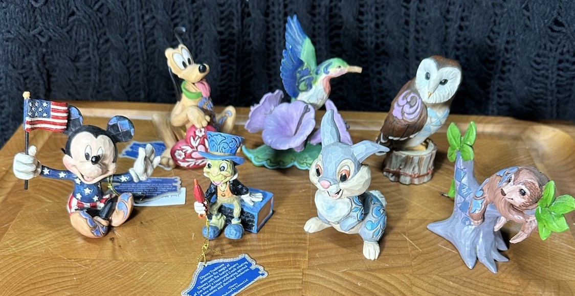 Huge Lot of 7 Mixed JIM SHORE FIGURES – Disney Traditions, Heartwood Creek -MINI