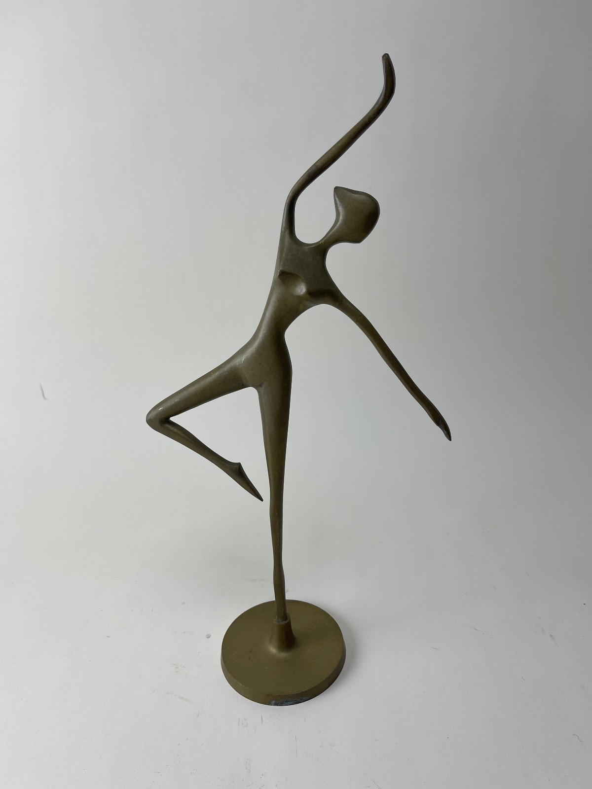 Lot 3 Brass Abstract Ballet Dancer Sculptures 11–13″ MCM Modern Figurines