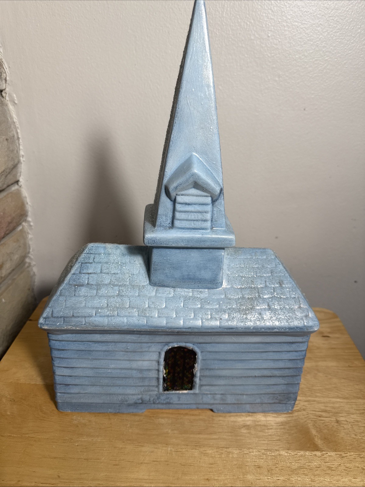VTG Le Fauve Mold Large Ceramic Christmas Church Stained Glass Hobbyist Holiday