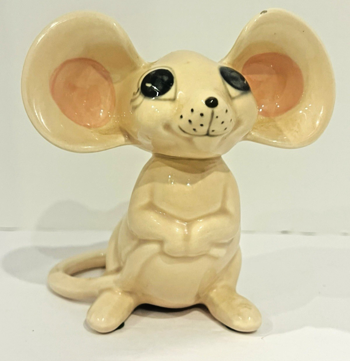 Vintage NP Canada Big Eared Mouse Ceramic Figurine Northern Pottery Peter Gjoni