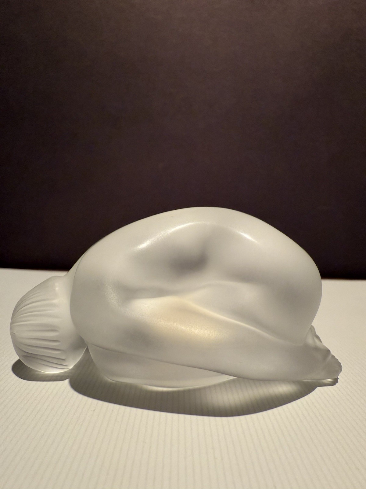 Lalique Resting Nude Folded Leaf Clear 11919 MINT Condition
