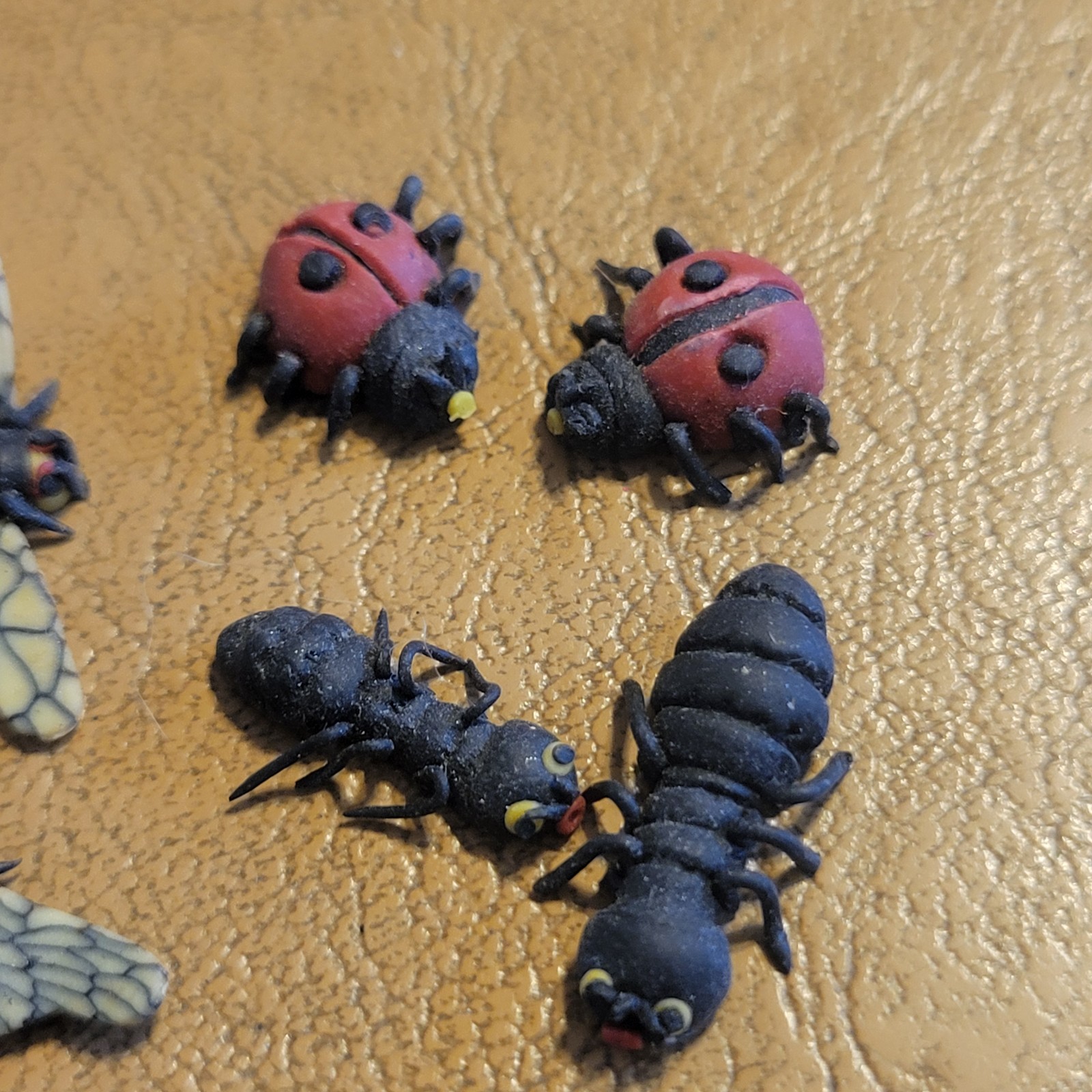 Lot of 14 Bugs Pair of Grasshoppers Snails Bees Ladybugs Miniatures Tiny used