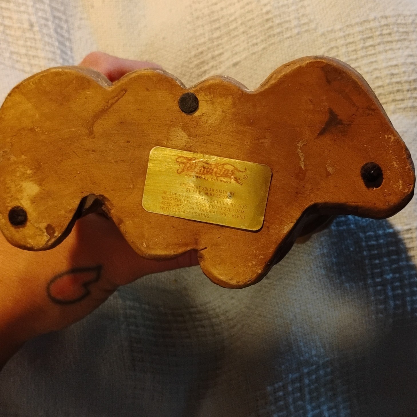 Vintage Bill Mack Frannkins Sculpture Ukulele Two Children Music 1975
