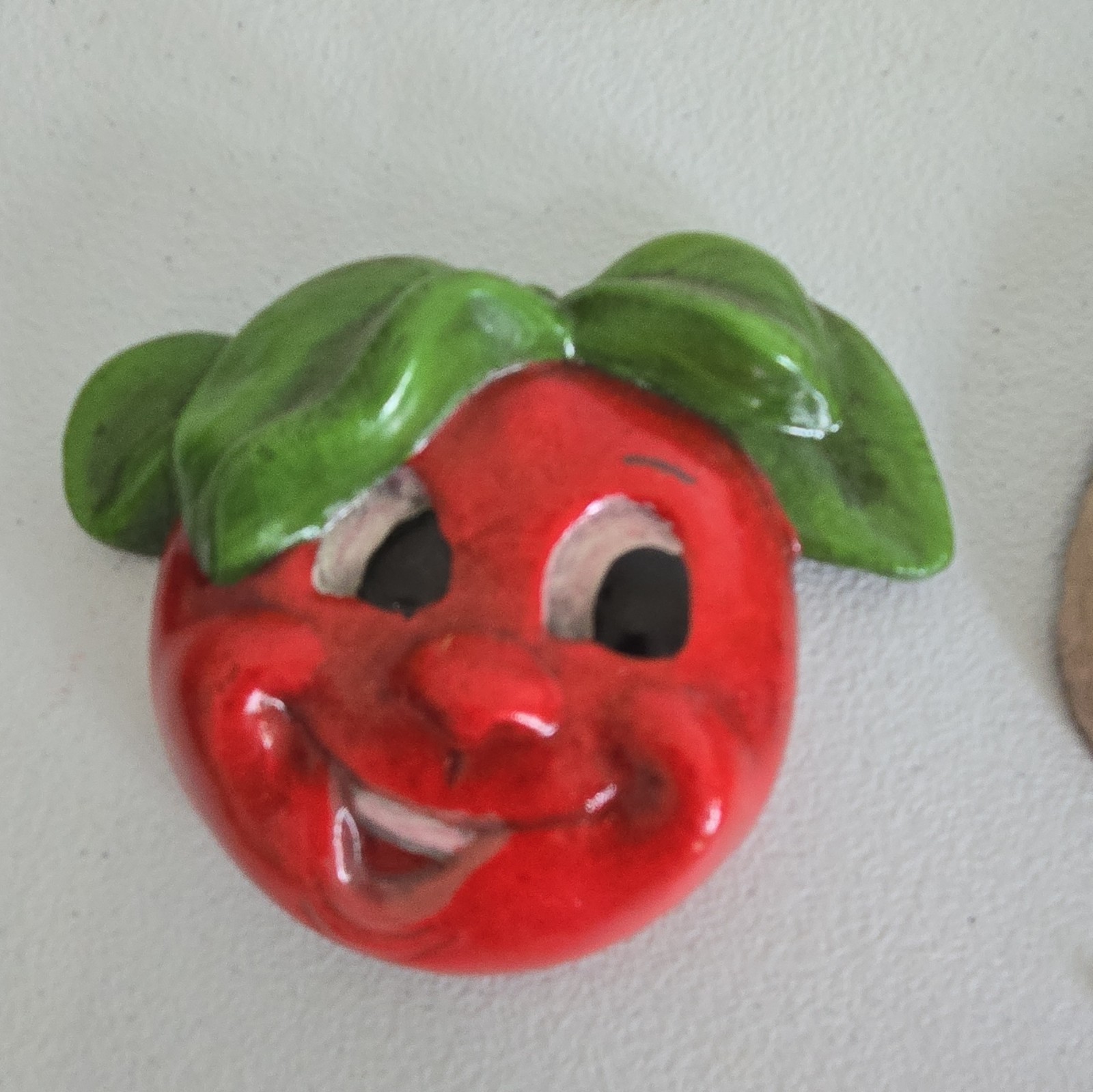 Anthropomorphic Chalkware Wall Plaque Fruit Lot Of 7 Vintage MCM