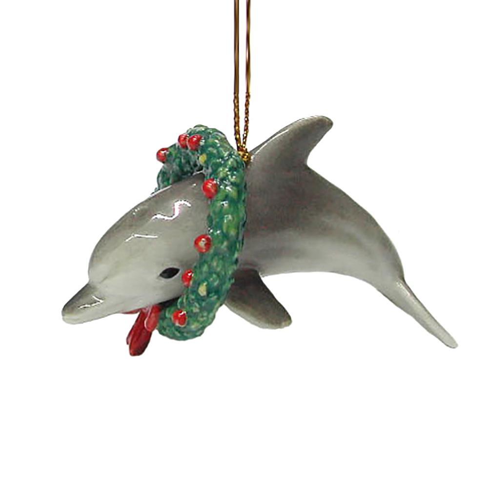 Northern Rose Dolphin Ornament