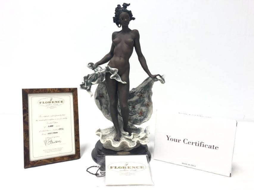 Giuseppe Armani Ebony Sculpture, Limited Edition Porcelain Figurine