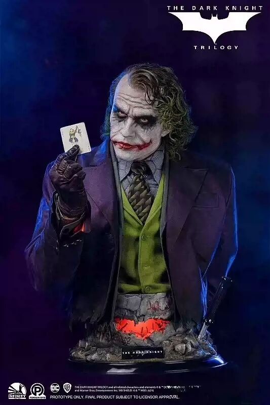 Infinity Studio Heath Ledger Joker Origin Movie 82cm Bust Painted 1/1 Statue Toy