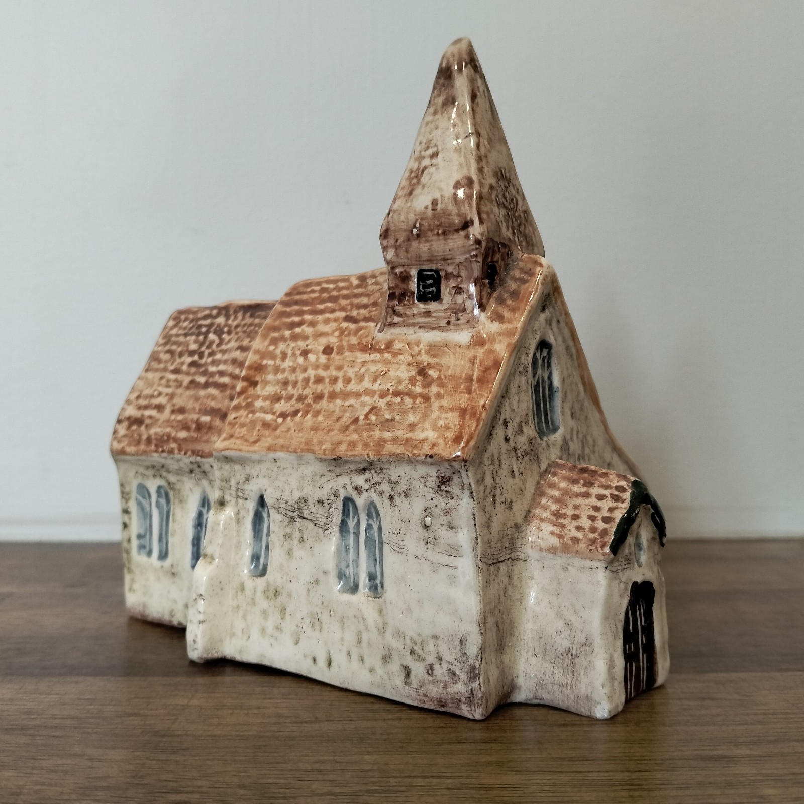 Vtg Heritage Houses Village Church Totnes Miniature Handpainted Cottage Figurine
