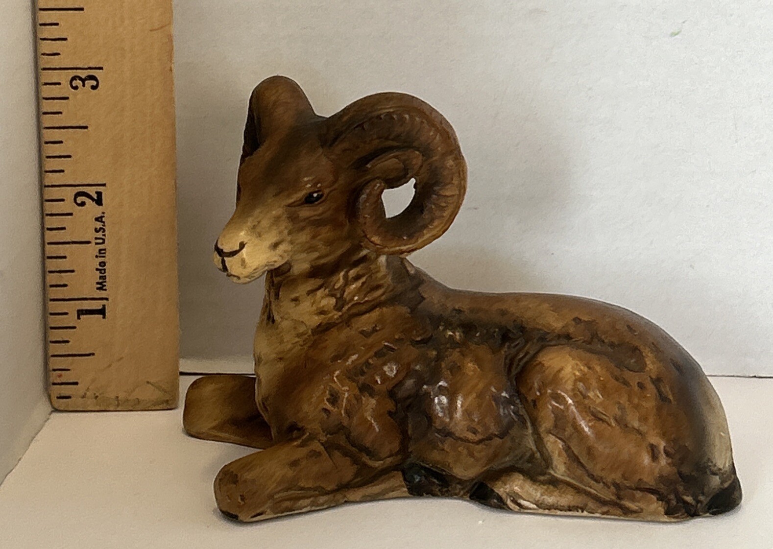Vintage Japan UCTCI bighorn ram figurine (LB4)