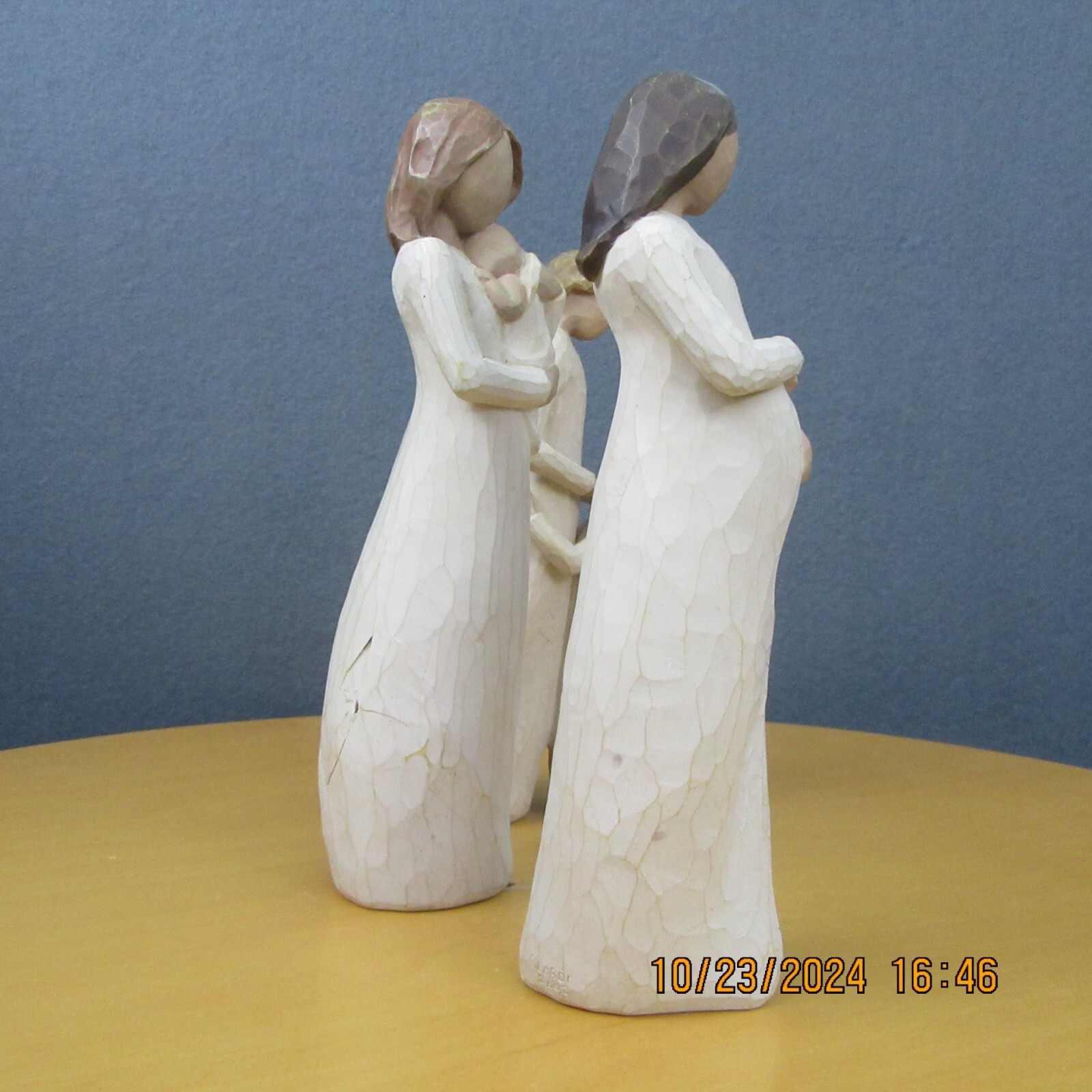 3 Willow Tree Figurines Cherish 2002 Angel of Mine 2003 & Mother & Daughter 2000