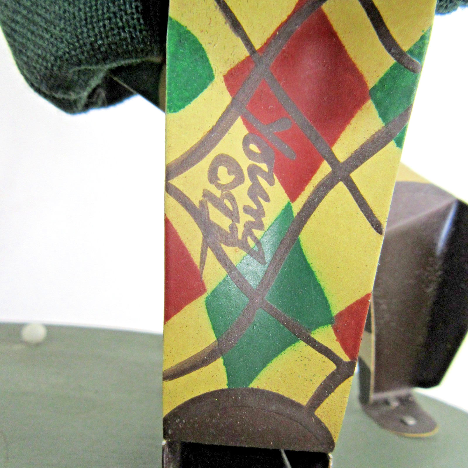 Vtg signed Edna Young folk art SHADOWDANCER Golf Man sculpture figure w/ tags
