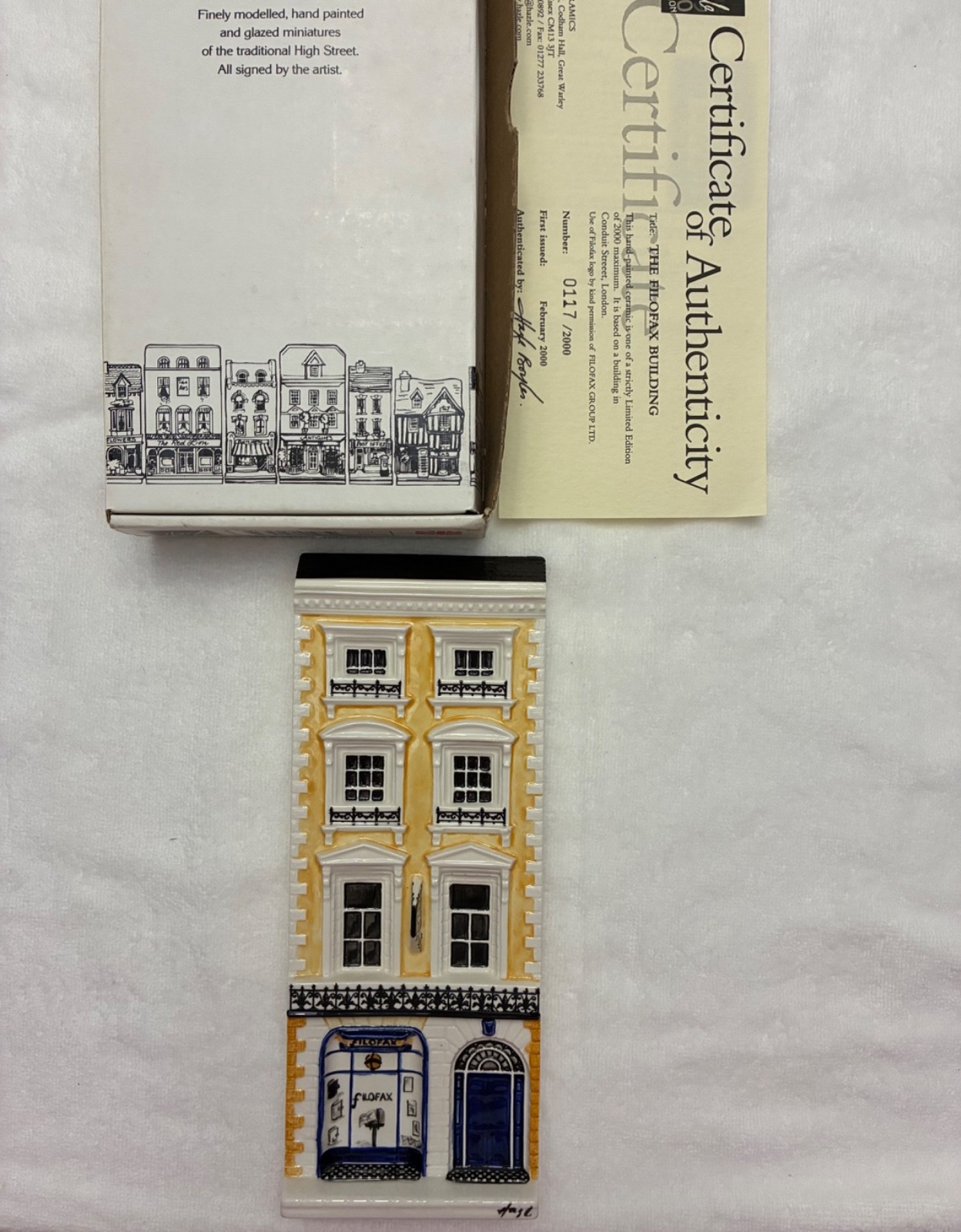 FILOFAX BUILD 117/2000 Hazle Ceramics Nation Of Shop Keepers England Box & Cert
