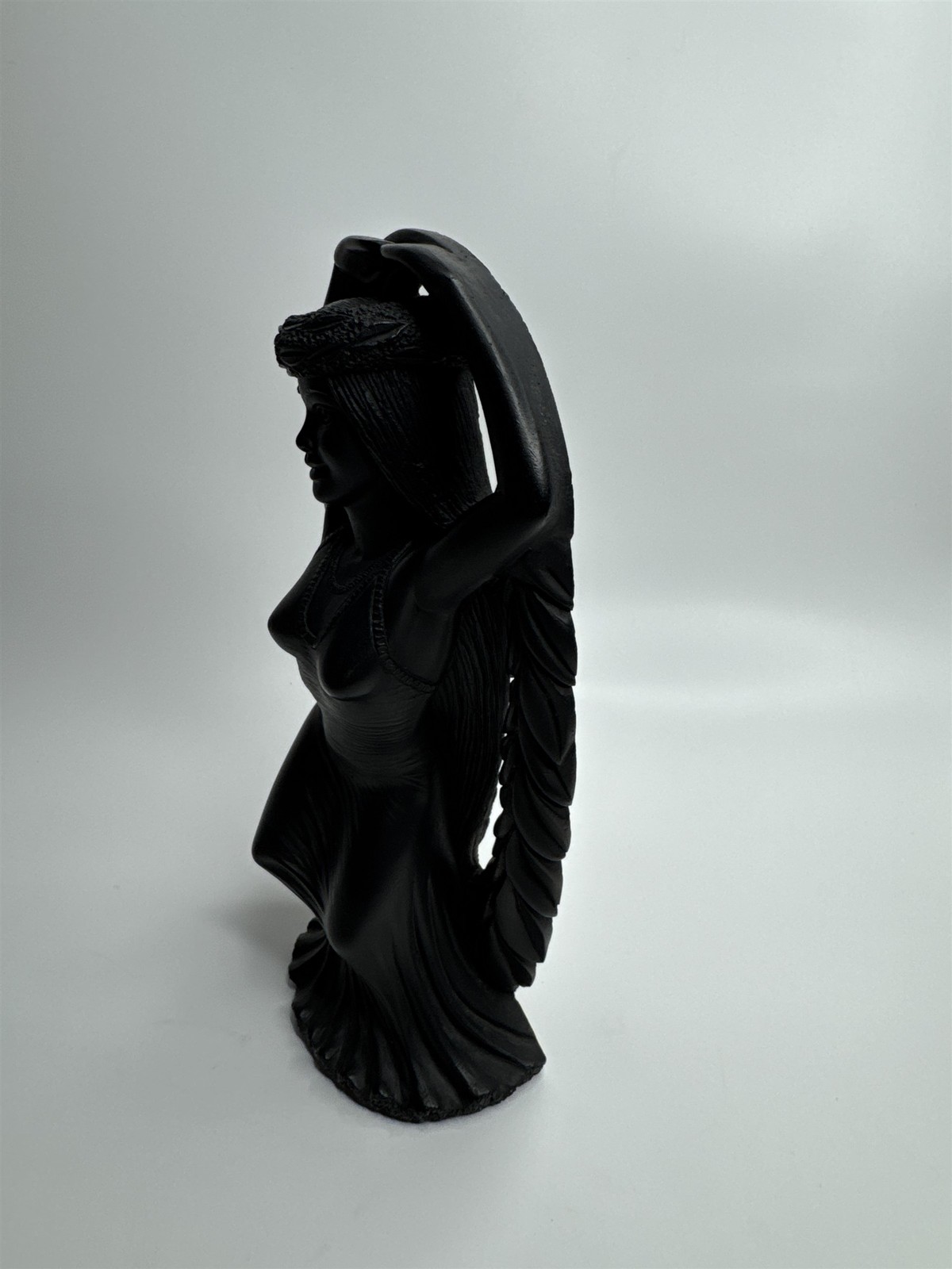 Hawaii Coco Joe’s Maile Laka Hula Goddess Hapa Black Lava Resin Figurine Vintage