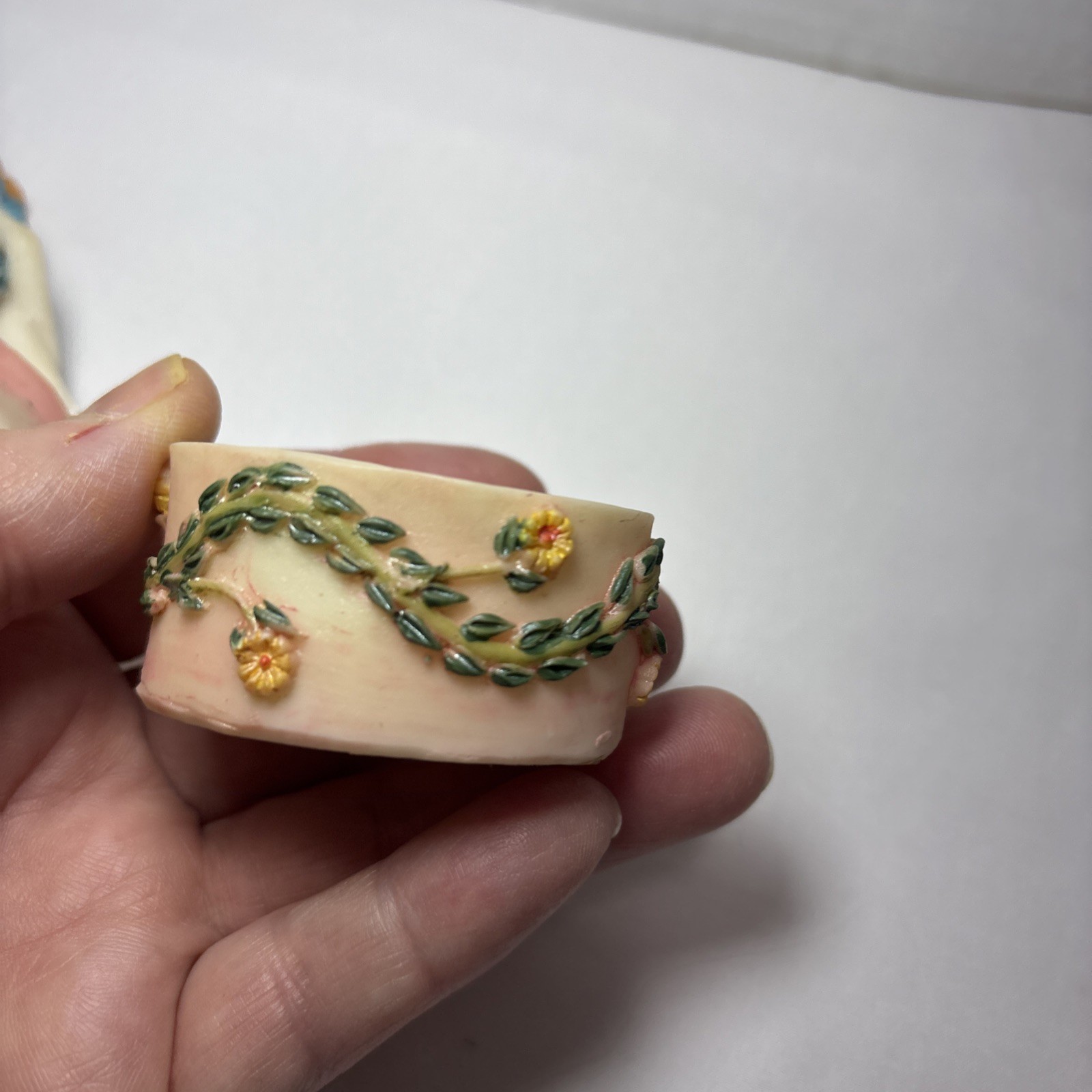 RARE Vintage 80s Little Girl Ballerina Resin Figure Figurine Trinket Box